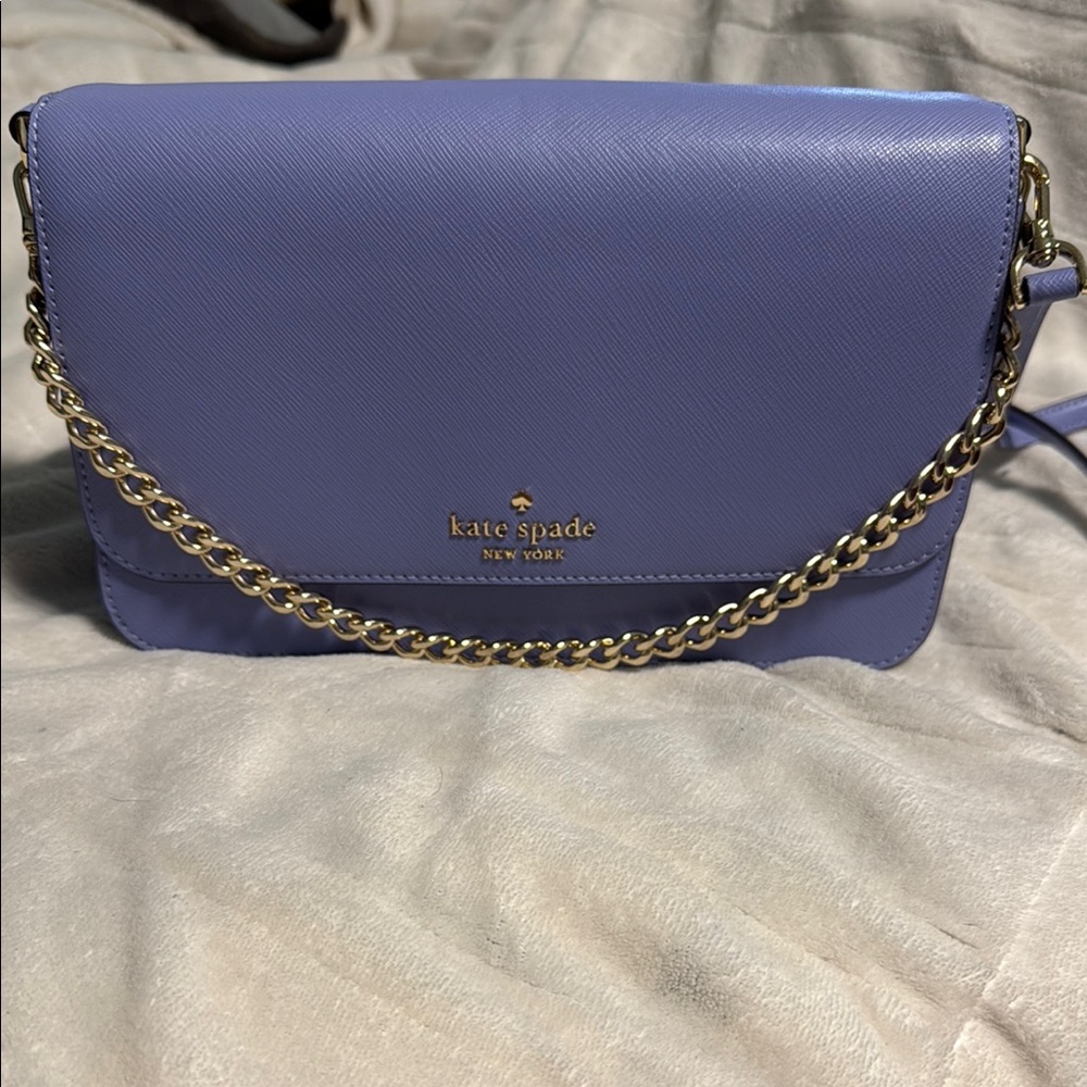 Kate Spade Purple Crossbody Bag with Gold Chain